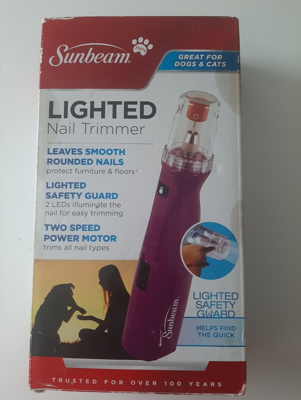 Sunbeam Lighted Nail Trimmer — Purple